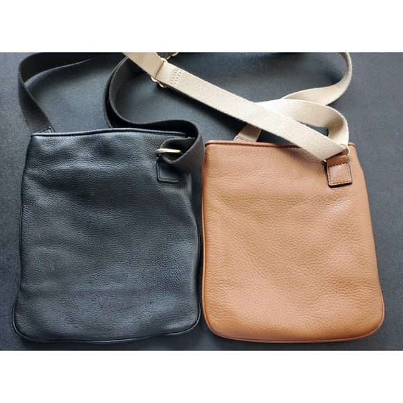 Lot of 2 Michael Kors Fulton Crossbody Bags 7.5x9 Adjustable Stap 1 Black 1 Tan - Picture 4 of 8